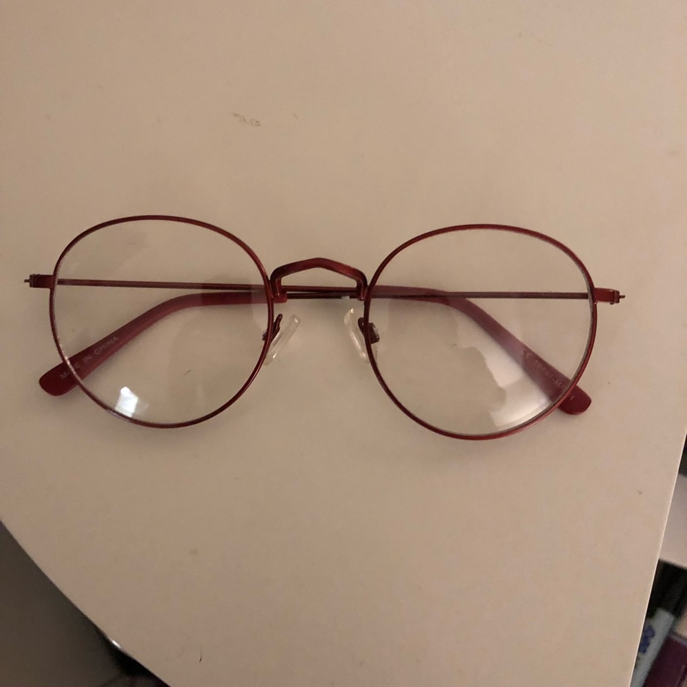 Cute nerdy red non prescription glasses